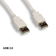 Kentek 15ft USB 2.0 Type A Cable Male to Male 28AWG Data Transfer Charge Beige picture