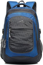  Backpack Bookbag for College Sturdy Travel Business Hiking 15.6 Inch Blue a picture