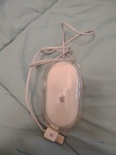 Apple Pro Mouse M5769 White Clear Wired USB Optical Desktop iMac G4 G5 Vintage picture