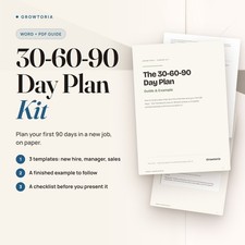 30 60 90 Day Plan Template New Job Manager Sales Word & Google Docs PDF Guide picture
