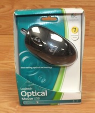 Genuine Logitech (931369-0403) USB Wired Optical Computer Mouse **READ**  picture