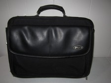 Targus Large Computer Bag Carrying Case Briefcase Laptop Notebook Leather 15 in picture