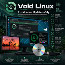 Void Linux | USB & DVD | Stable Rolling OS | Xfce Desktop | x64 & ARM | LATEST picture