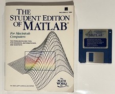 Vintage 1992 MATLAB Student Edition for Macintosh Manual & 3.5