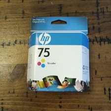 HP 75 Tri-color Ink Cartridge CB337W Sealed NOS Open Box Expired r2 picture