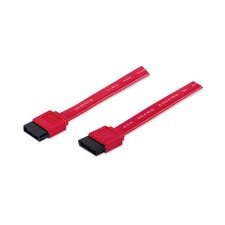 Manhattan 340700 SATA Data Cable 7-Pin Male to Male, 50 cm (20 in.), Red ~E~ picture