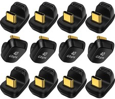12 PCS 180 Degree USB C Adapter U Shape 40Gbps Data Transfer 4.0 Extender picture