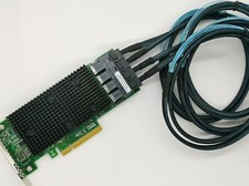 Lenovo 430-16I HBA 12Gbs PCIe 16 Port IT Mode JBOD +4*SFF-8643 TO SATA Cable US picture