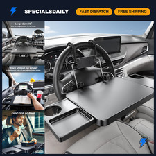 Large Car Steering Wheel Tray with Phone Holder - Back Seat Food Desk for SUVs, picture