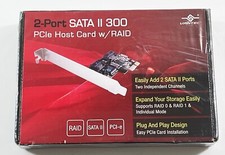 Vantec UGT-ST420R 2-Port SATA II 300 PCIe Host Card with RAID (NEW SEALED) picture