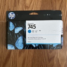 HP 745 Cyan Ink Cartridge F9j97A for DesignJet Z2600/Z5600 Exp Dec 2024 picture
