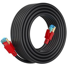 Cat 8 Ethernet Cable 50ft 100ft 150ft, 40Gbps 2000Mhz Shielded LAN, Indoor/Ou... picture