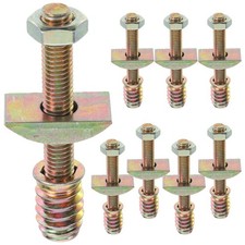 8Sets Bed Frame Hardwares Iron Bolts Nuts Threaded Pin Kit for Furniture Repair picture