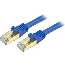 StarTech 4ft 1.2M Blue Cat6a Ethernet Cable, 10Gb Shielded Snagless RJ-45 Cord picture
