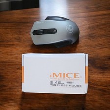 Gray iMice 2.4GHz High Quality Wireless Optical Mouse W Batteries & Receiver picture