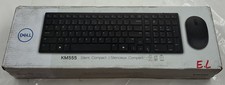 DELL KM555 SILENT COMPACT KEYBOARD AND MOUSE BLACK WIRELESS BLUETOOTH picture