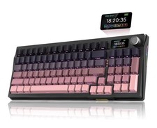 RedThunder K95 Mechanical Keyboard Wireless USB Illuminated Pink Black QWERTY picture