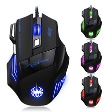 ZELOTES T-80 Gaming Mouse 7200 Movement Speed Backlight Multi Color LED Optical picture