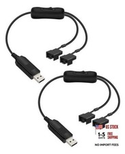 12V Step Up USB to 4 Pin Fan PWM Power Splitter Cable,Full Speed Boost + Switch picture