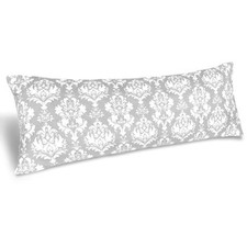 Body Pillow Cover 20x54 in Short Fleece Patterned Body Pillow Case Vintage Gray picture