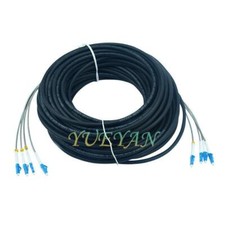 Field Outdoor LC-LC UPC 4 Strand 9/125 Single Mode Fiber Cable Patch Cord 250M picture