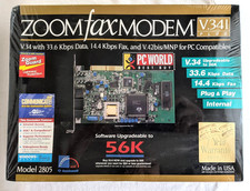Vtg Zoom Fax Modem V.341 Plus New In Box Made USA picture