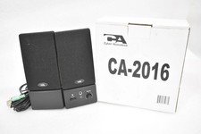 CYBER ACOUSTIC CA-2016 OEM BLACK SPEAKERS, 2 SPEAKERS EACH USB POWERED- Free S/H picture