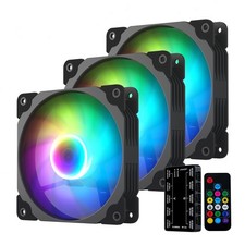 3Pack Vetroo 120mm ARGB LED Computer PC Case Cooler Cooling Fan High-Performance picture