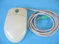 Mitsumi PS/2 Three Button Scroll Wired Ball Mouse ECM-S5002 Cleaned Tested picture
