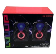 Vivitar LVL UP Multicolor Led Light Up Pro Gaming Speakers 2.0 System USB 3.5MM picture