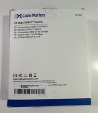Cable Matters 20Gbps USB C Switch 2 Computers 4K 120hz 140W Power Delivery picture