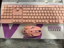 EWEADN V3 Pink Wireless Keyboard & Mouse Combo - Backlight picture