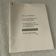 Rare Vintage 1985 Apple Computer Annual Report  Steve Jobs and Woz last year picture