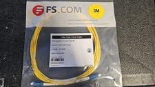 FS OS2 9/125 Single-Mode LC-LC Duplex Fiber Optic Patch Cable 3m Yellow X 4 picture
