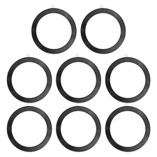 Universal CD Stripe Magnetic Adapter Ring, 8 Pcs Sticker Ring, Black picture