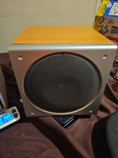 Logitech Subwoofer PC Computer System Z-3: S-0085A Wood Effect.  Untested. picture