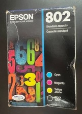 Epson 802 Black Cyan Magenta Yellow Ink Set T802120-BCS (DAMAGED BOX ONLY) picture