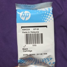 HP 65 Black Inkjet Ink Cartridge N9K02A, Compatible For HP 65 Printers picture