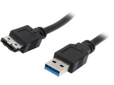 StarTech.com USB3S2ESATA3 Adapter Cable - 3ft eSATA Hard Drive to USB 3.0 Adapte picture