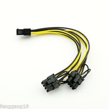 6 Pin PCIe to Dual 6+2 Pin 8 Pin PCI-E Express Splitter Cable by MinerParts 20cm picture