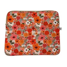 Floral Laptop Tablet Sleeve Case Zipper Closure 13 inch Devices Colorful Canvas picture