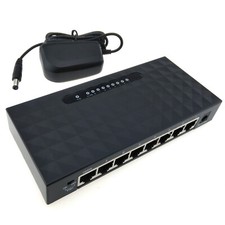 Network Switch 8 Port Gigabit Ethernet 1000Mbps Internet LAN PC TV Broadband Hub picture