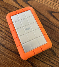 LaCie Rugged Portable External Hard Drive USB FireWire 800 Orange picture