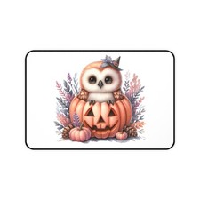 Autumn Owl Desk Mat AOP Fall Bird Office Mouse Pad Cute Gift picture