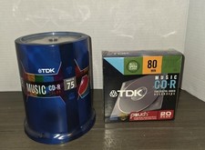 TDK CD-R 80 Min 75 & 20 Pack Music Recordable  Blank Discs New Sealed Lot Of 2 picture