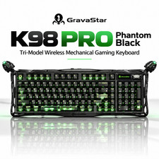 GravaStar K98 PRO Phantom Black Tri-Model Wireless Mechanical Gaming Keyboard picture