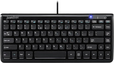 Perixx PERIBOARD-407B US, Wired USB Mini Keyboard with 11 Hot Keys - Glossy Blac picture