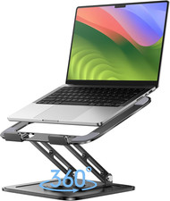 Adjustable Laptop Stand, Computer Stand with 360 Rotating Base picture