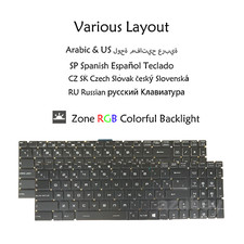 AR SP RU CZ SK Keyboard For MSI V143422AK1 V143422BK1 V143422BK2, RGB Backlit picture