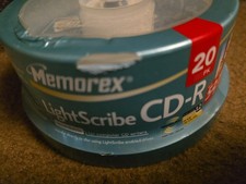 Memorex LightScribe CD-R 52X 700MB 80min 20 Disc Pack NEW SEALED AFT picture